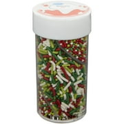 Great Value Christmas Sprinkles Twist Bottle, Jimmies and Nonpareils, Green, Red & White, 2.5 oz.