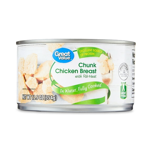 Great Value Chunk Chicken in Water, 12.5 oz
