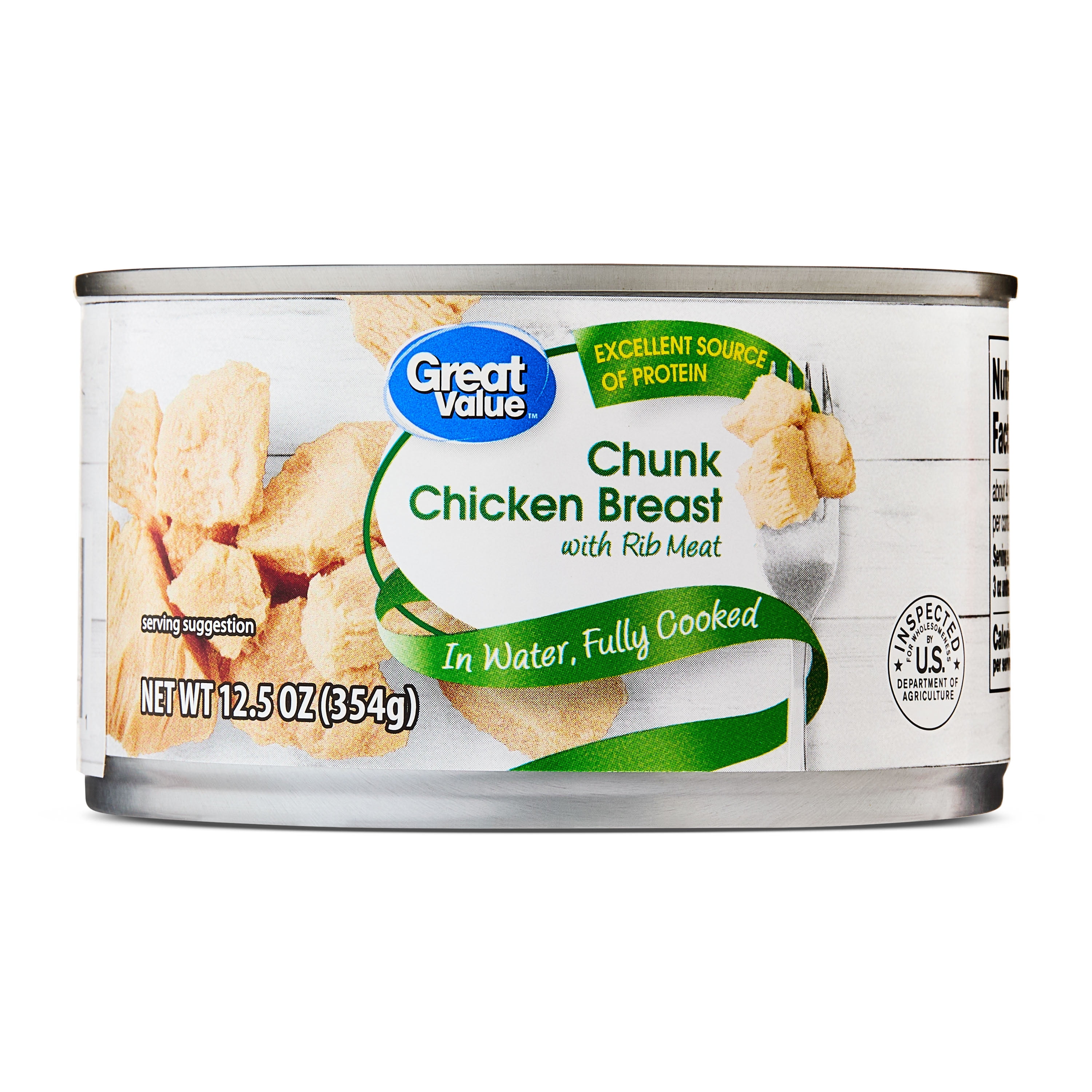 Great Value Chunk Chicken in Water, 12.5 oz