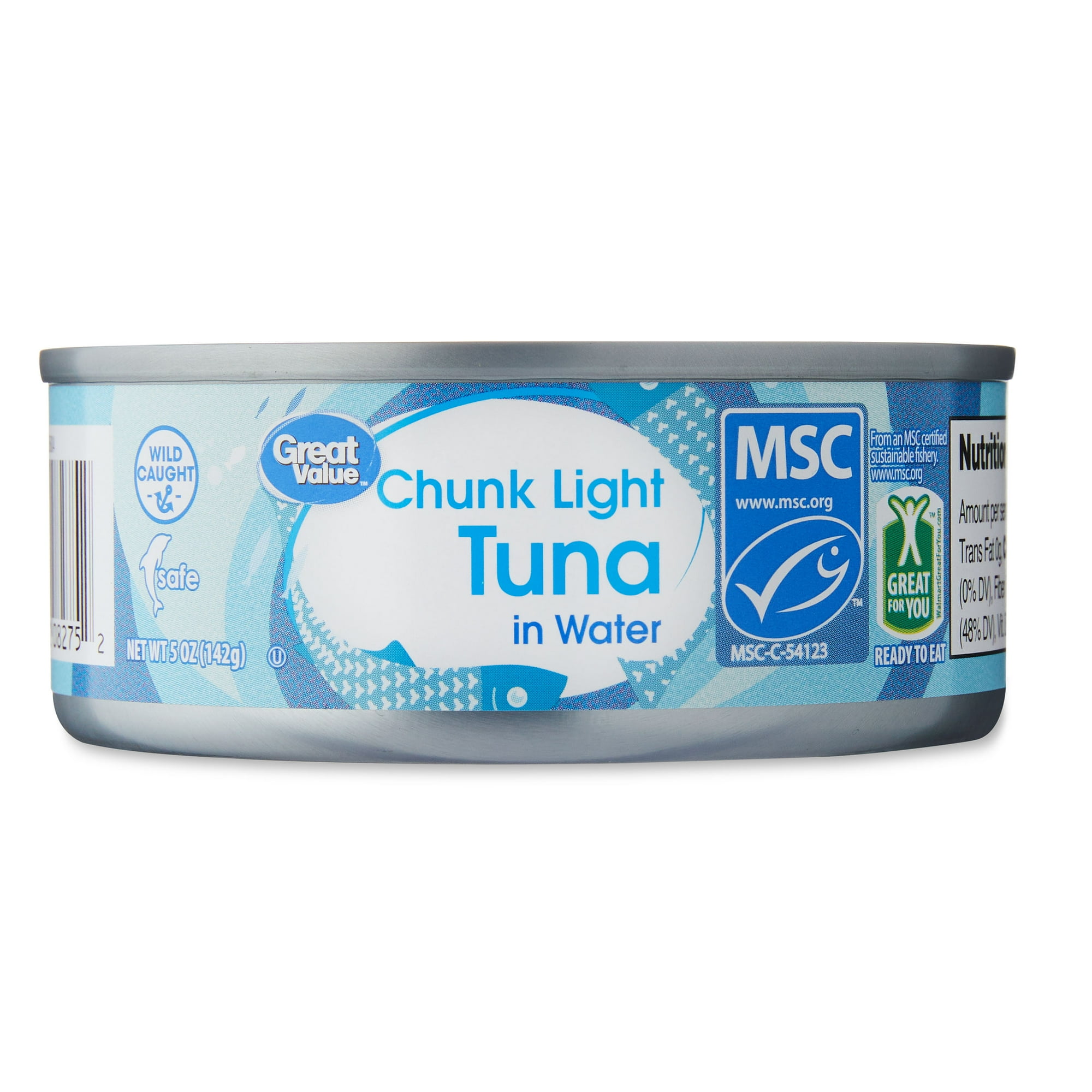 Great Value Chunk Light Tuna in Water, 5 oz Great Value Chunk Light Tuna in Water, 5 oz
