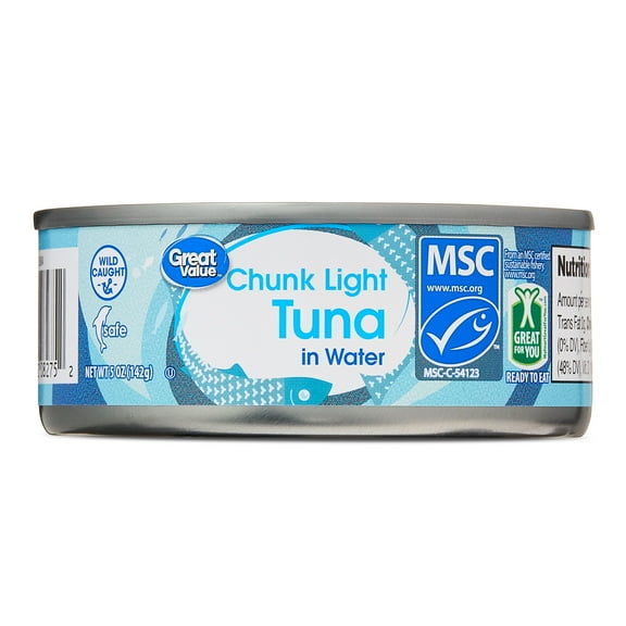 Great Value Chunk Light Tuna in Water, 5 oz