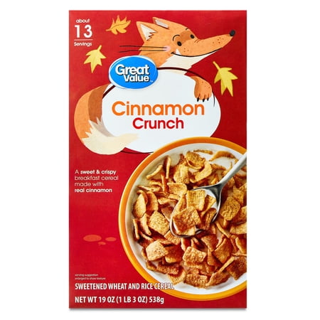 Great Value Cinnamon Crunch Breakfast Cereal, 19 oz