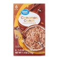 Great Value Cinnamon Crunch Instant Oatmeal, 1.23 oz, 6 Packets, Shelf