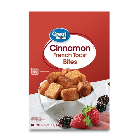 Great Value Cinnamon French Toast Bites, 16 oz, Box (Frozen)