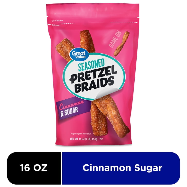 【新品】Cinnamon Sugar Pretzel Cookie セット Great Value Cinnamon Sugar Pretzel Braids 16 oz, Sweet and Salty