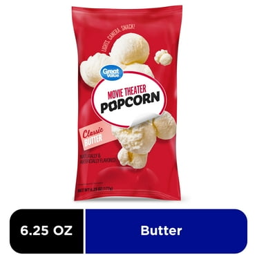 Great Value Classic Butter Movie Theater Popcorn, 6.25 oz