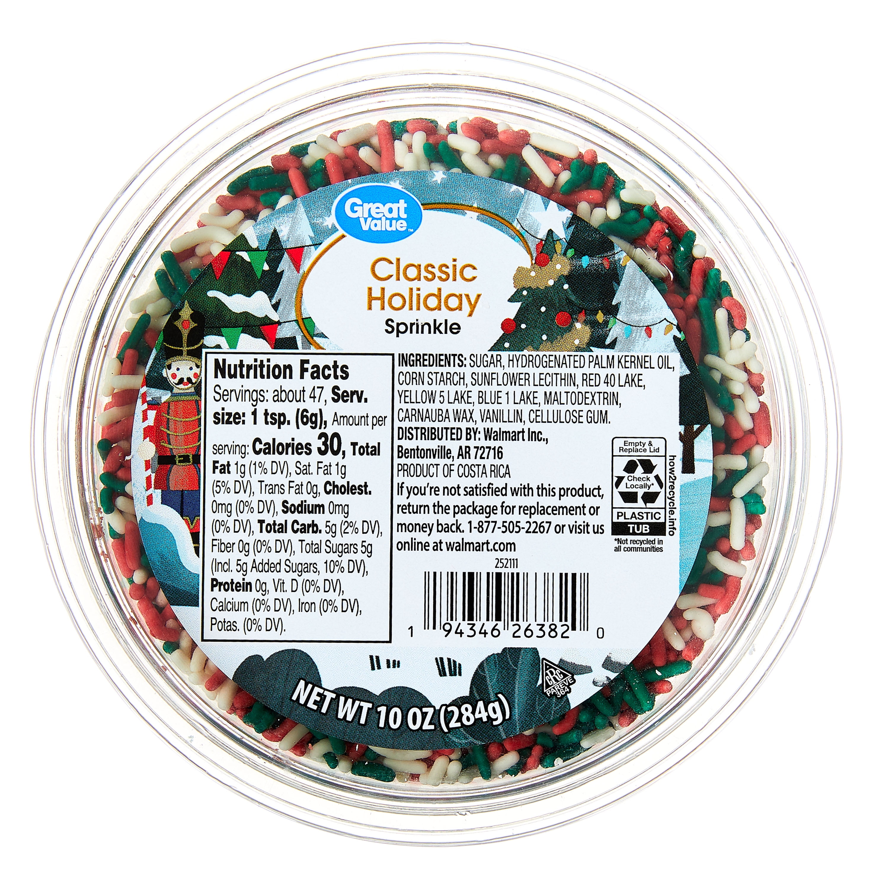 Great Value Classic Holiday Sprinkle Mix, 10 oz