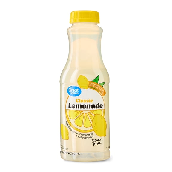 Great Value Classic Lemonade, 16 fl oz