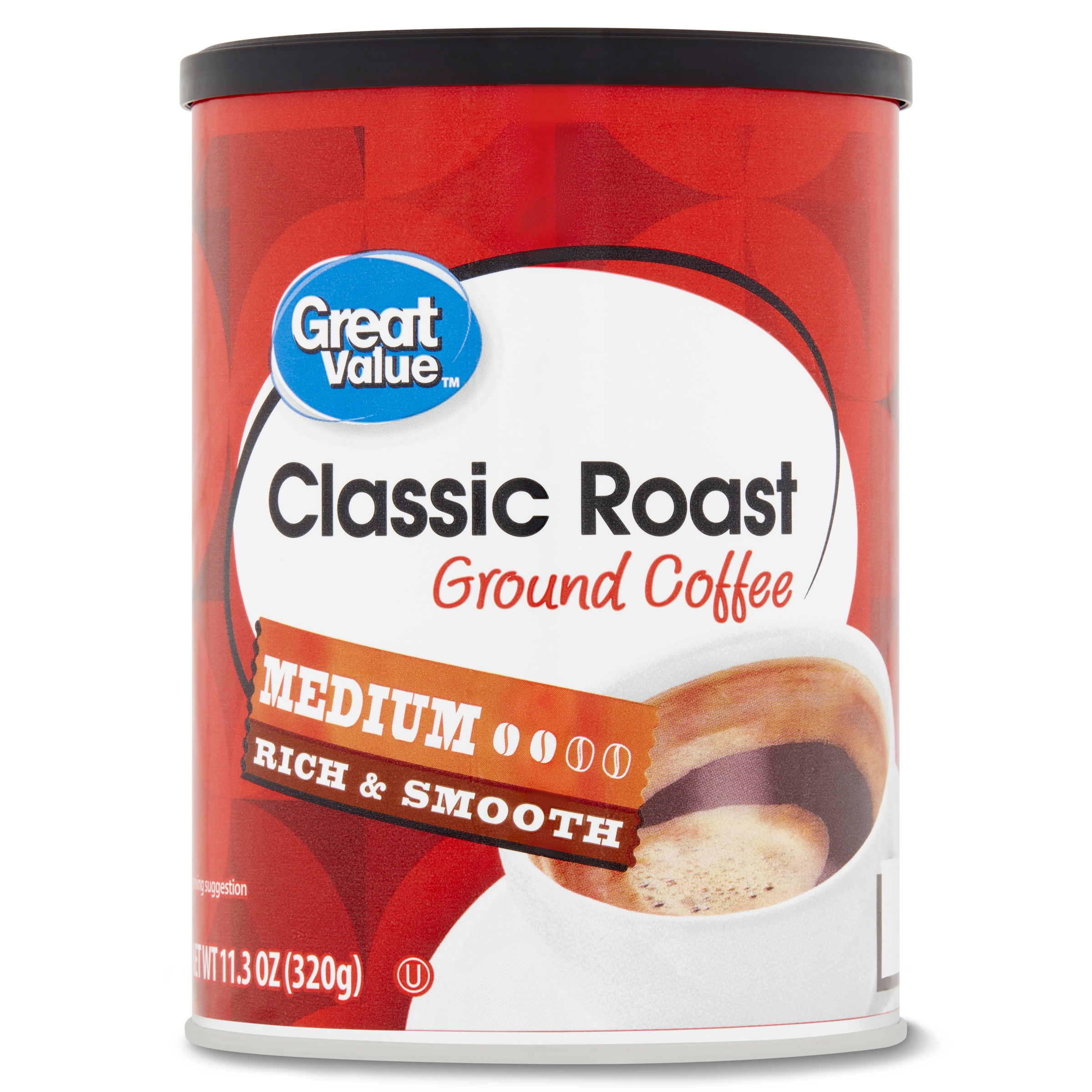 Great Value Classic Roast Medium Ground Coffee, 11.3 oz - image 1 of 8