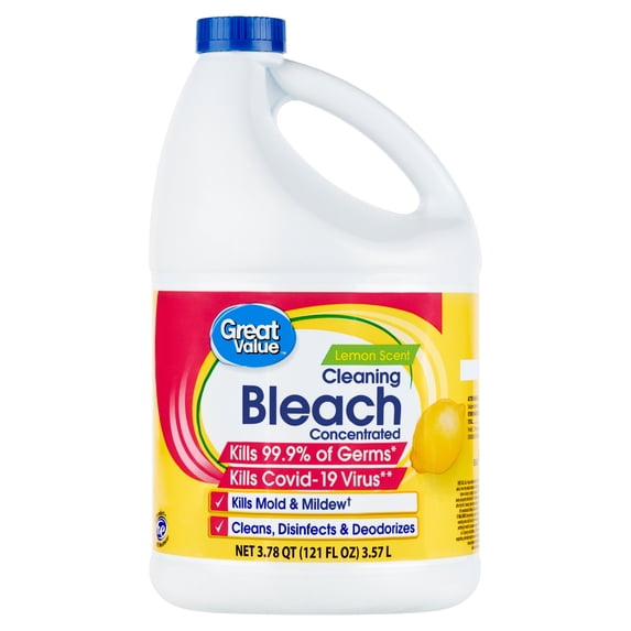 Great Value Cleaning Bleach, Lemon Scent, 121 fl oz