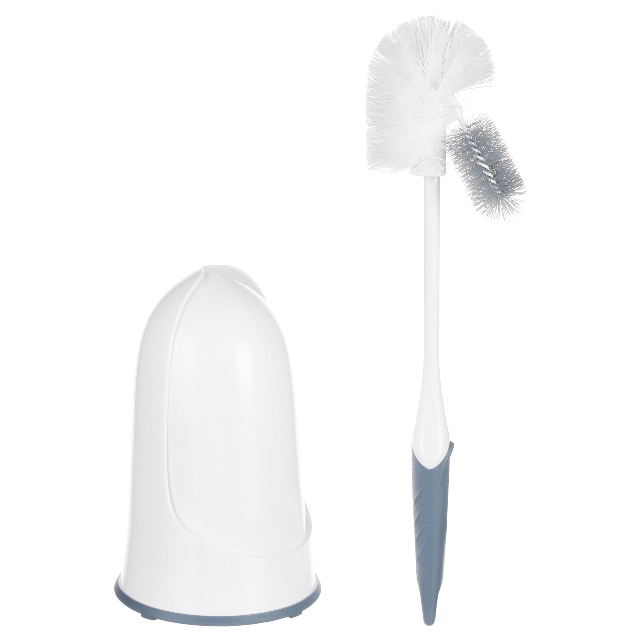 Great Value Closed Bowl Brush & Caddy Value Pack, 2 Count, White