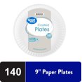 Great Value Coated Paper Plates, 9", 140 Count