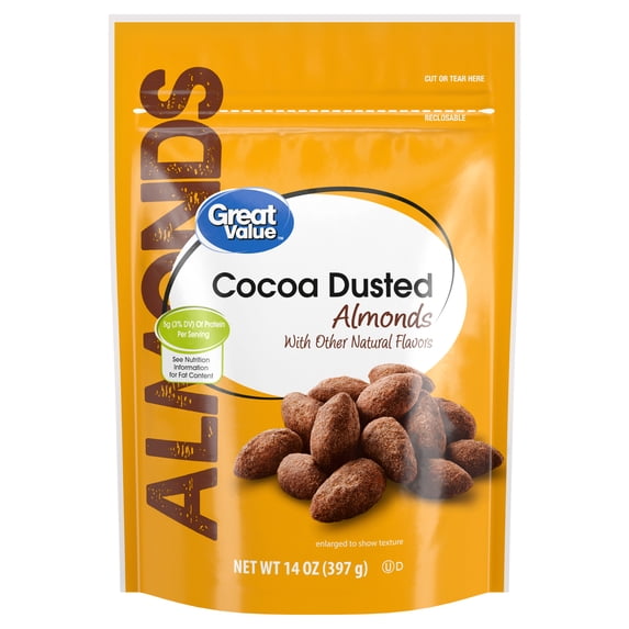 Great Value Cocoa Roasted Almonds, 14 oz