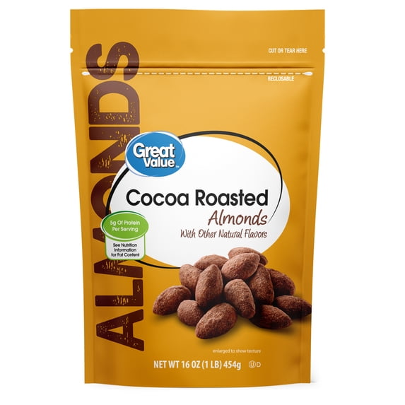 Great Value Cocoa Roasted Almonds, 16 oz