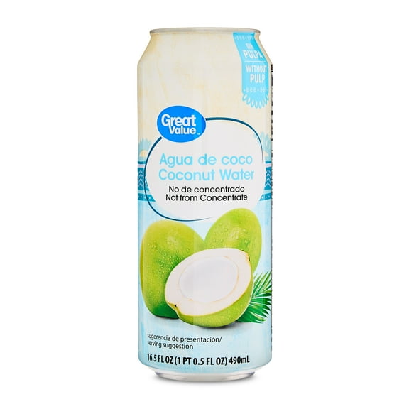 Great Value Coconut Water, Essential Electrolytes, 16.6 oz