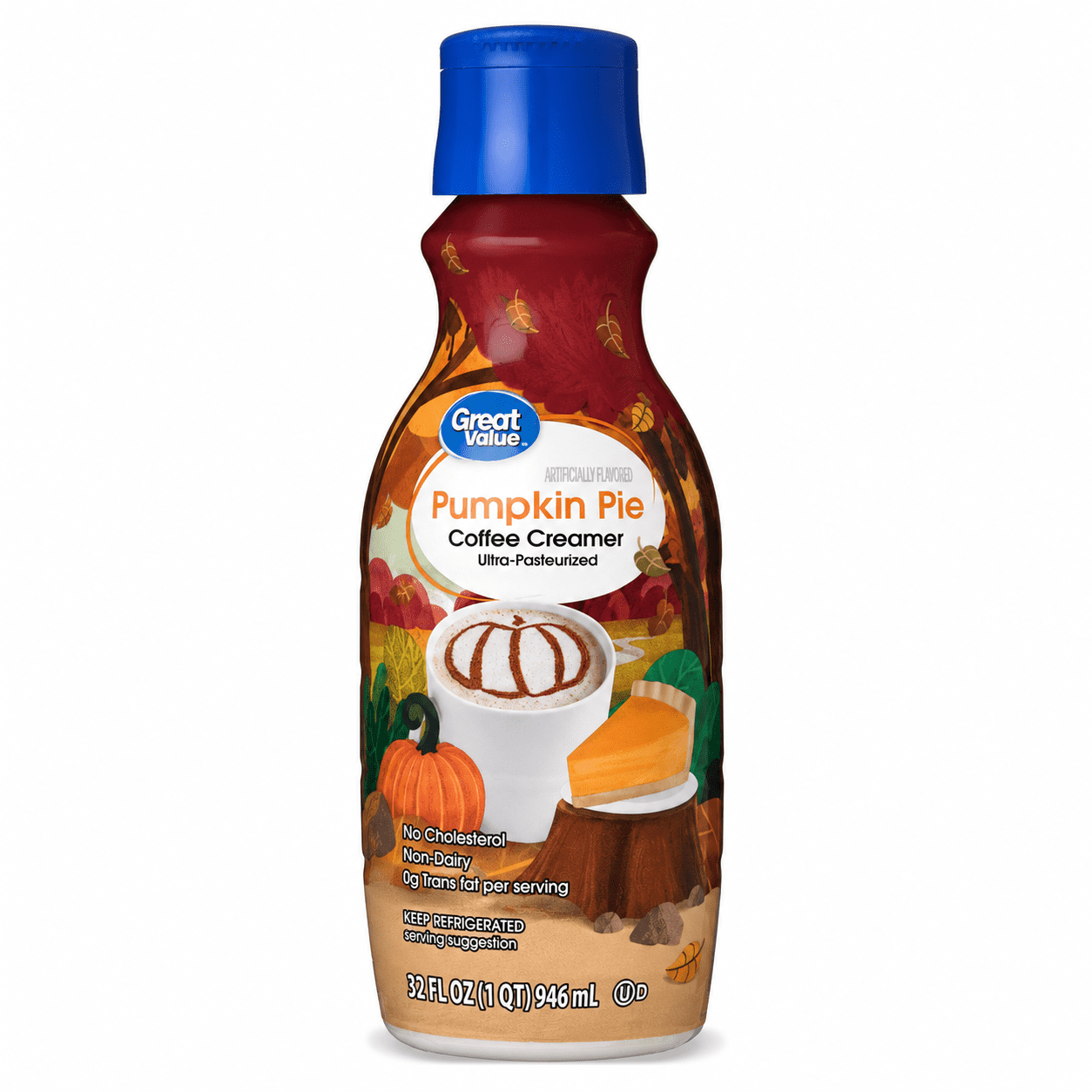 Great Value Pumkin Pie Coffee Creamer, 32 fl oz