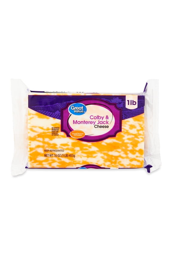 Colby & Monterey Jack Block Cheese, 16 oz Chunk