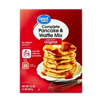Great Value Complete Pancake & Waffle Mix, Extra Fluffy, Original, 32 oz