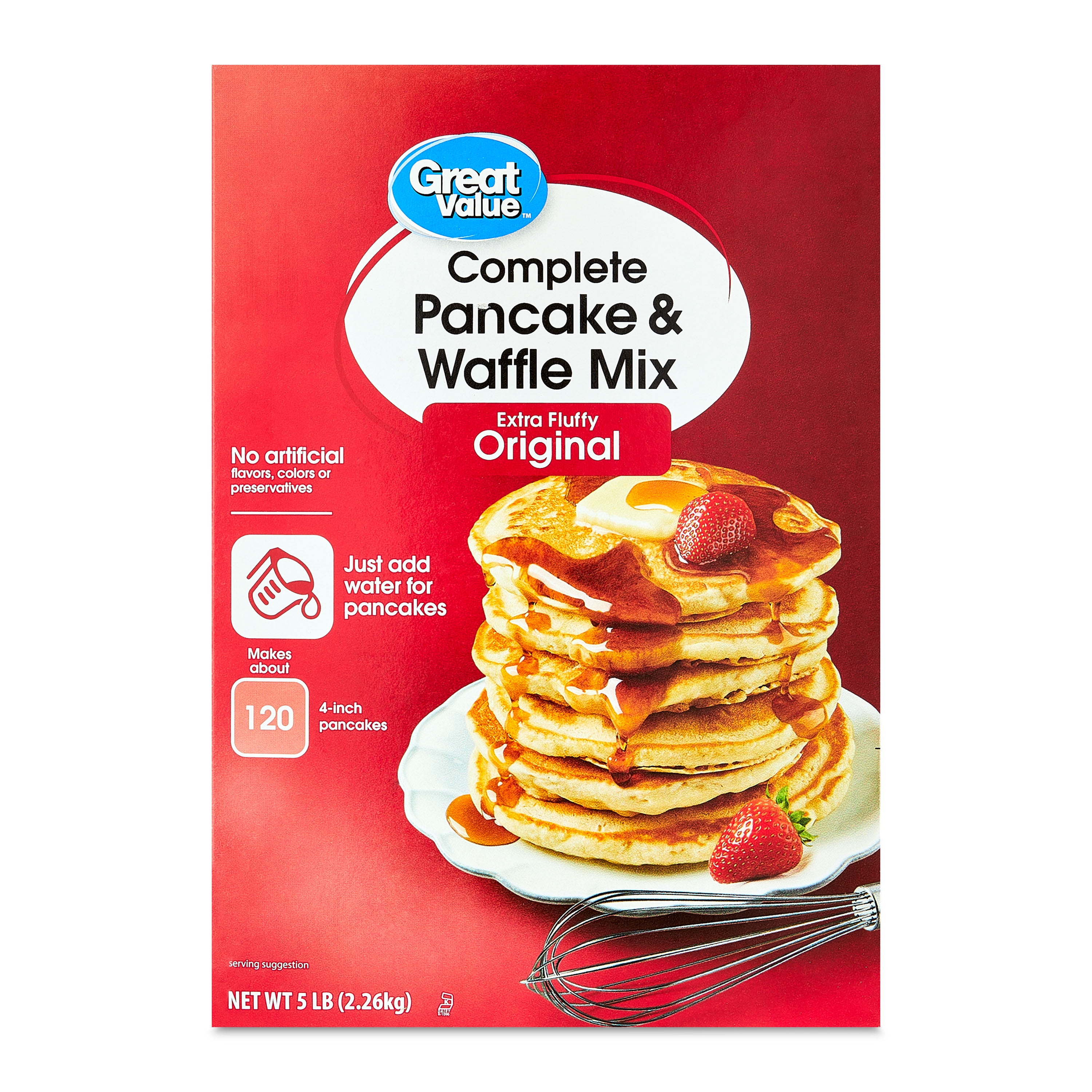 https://i5.walmartimages.com/seo/Great-Value-Complete-Pancake-Waffle-Mix-Extra-Fluffy-Original-5-lbs_4637cc00-01c3-412f-a6c2-91c9082e7ecf.f825946c028b7a8aff0d0dde8bab9d3f.jpeg