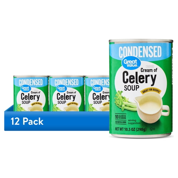 (12 pack) Great Value Cream of Celery Condensed Soup, 10.5 oz