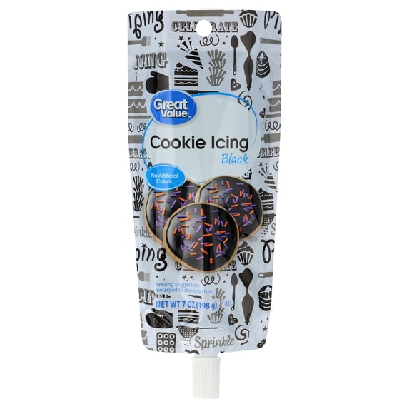 Great Value Halloween Cookie Icing, Black, 7 oz