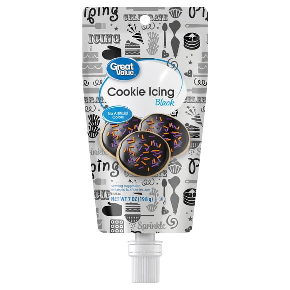 Great Value Cookie Icing, Black, 7 oz