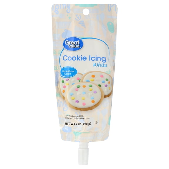 Great Value Cookie Icing, White, 7 oz