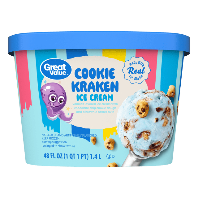 Smooth Chip Guard Great Value Cookie Kraken Ice Cream, 48 fl oz - Walmart Business Supplies