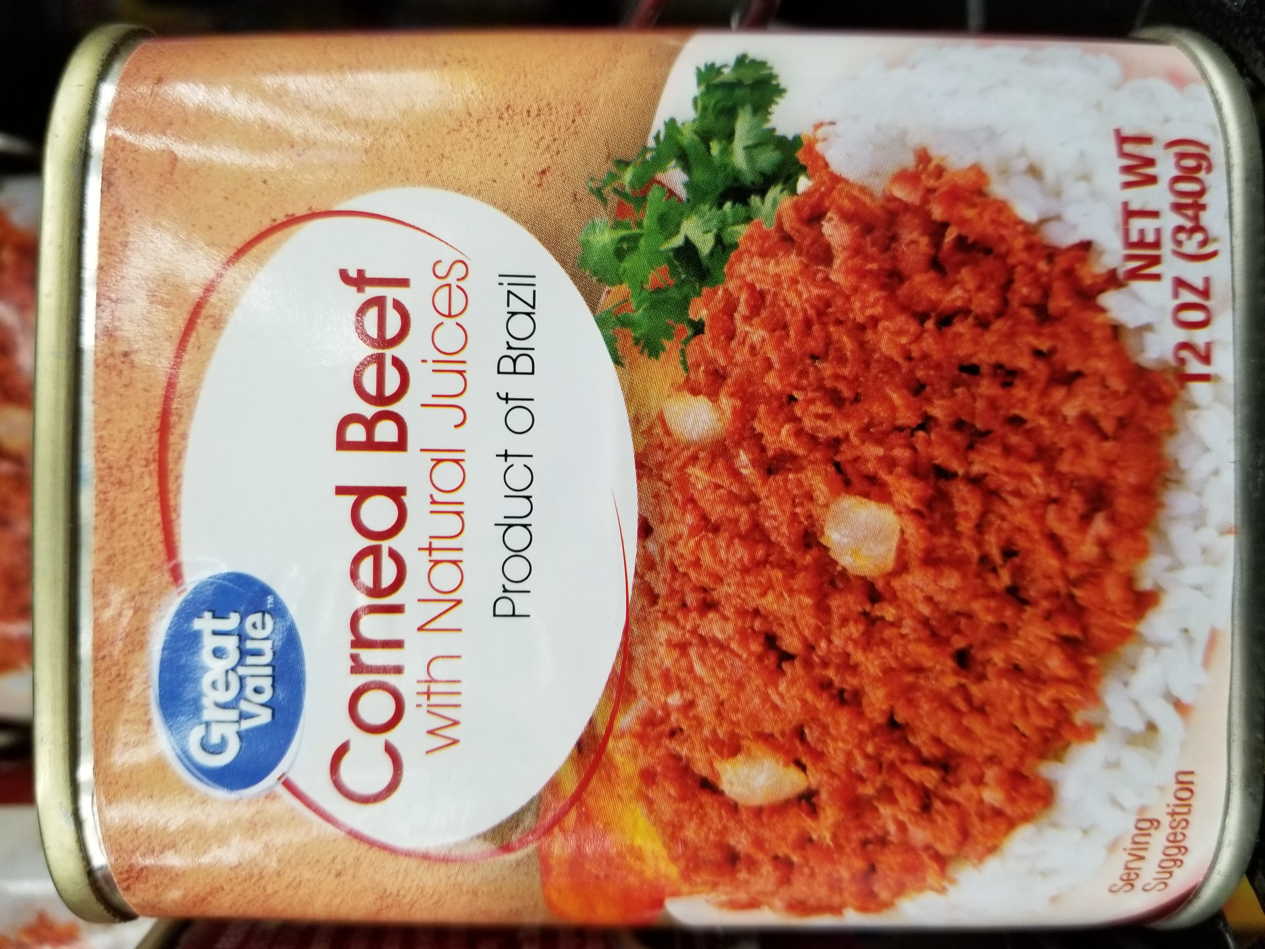 Great Value Corned Beef, 12 oz can