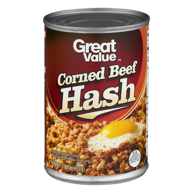 Great Value Corned Beef Hash, 15 oz Can
