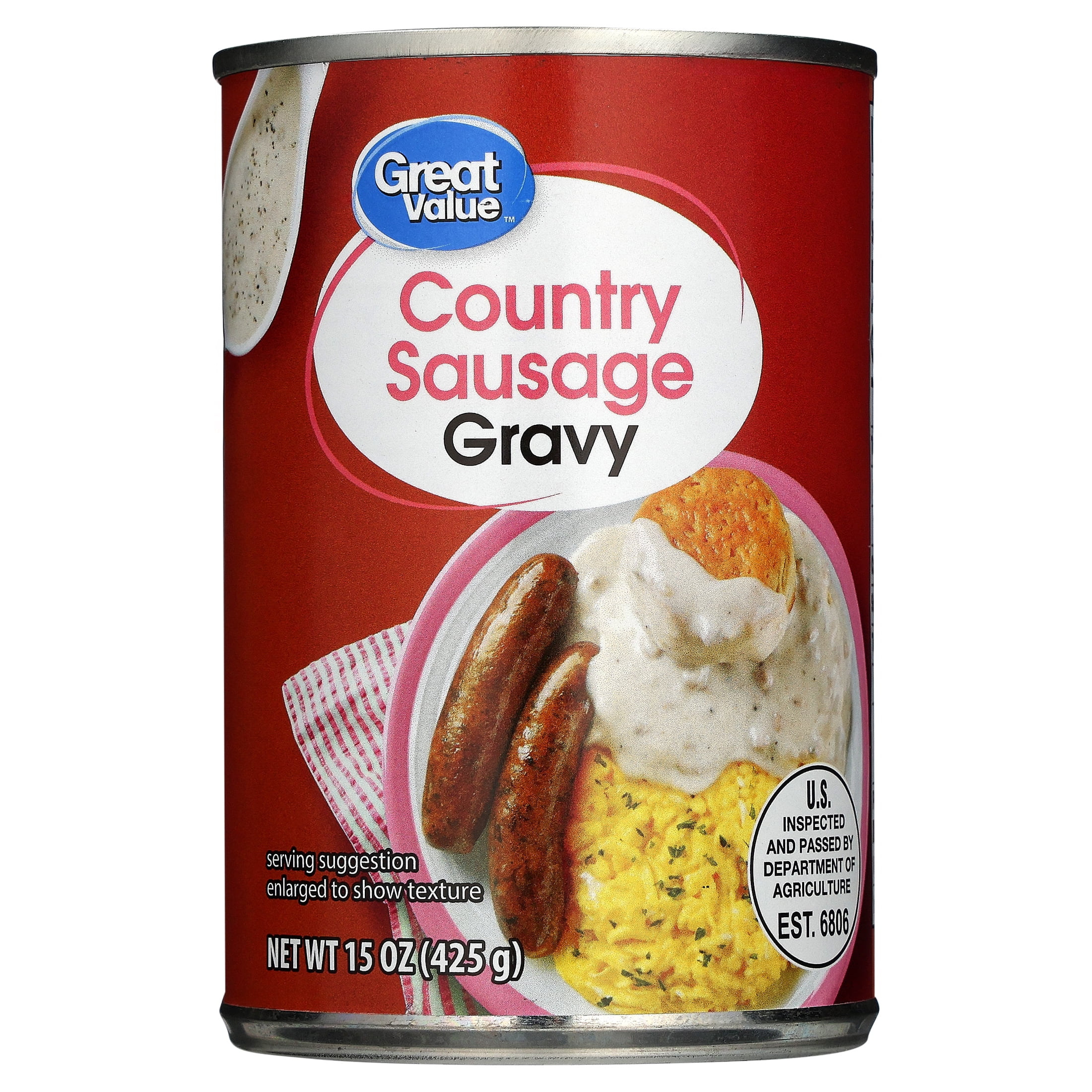 Great Value Country Sausage Gravy, 15 oz Can