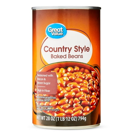 Great Value Country Style Baked Beans, 28 oz Can