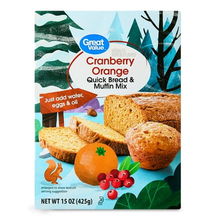 Great Value Cranberry Orange Muffin and Quick Bread Mix, 15 oz