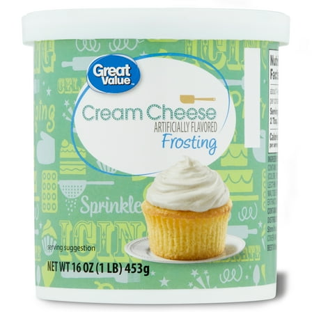 Great Value Cream Cheese Frosting, White, 16 oz Tub