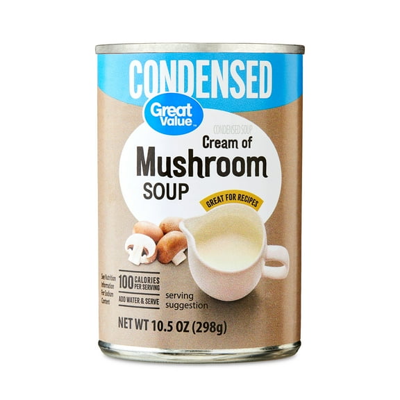 Great Value Cream of Mushroom Condensed Soup, 10.5 oz Can