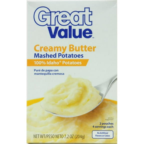 Great Value Creamy Butter Mashed Potatoes, 7.2 oz