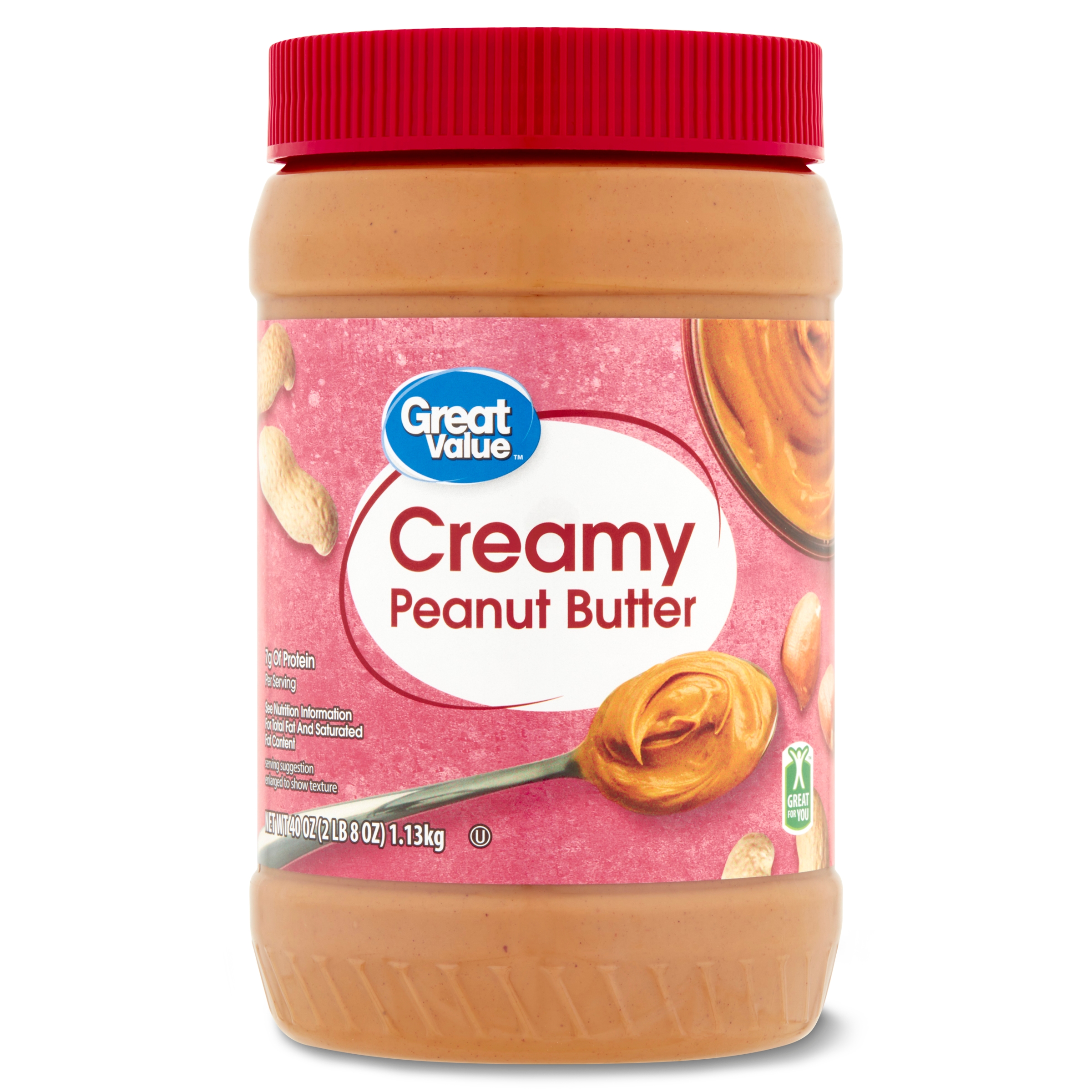 Great Value Creamy Peanut Butter, 40 oz Jar - image 1 of 7