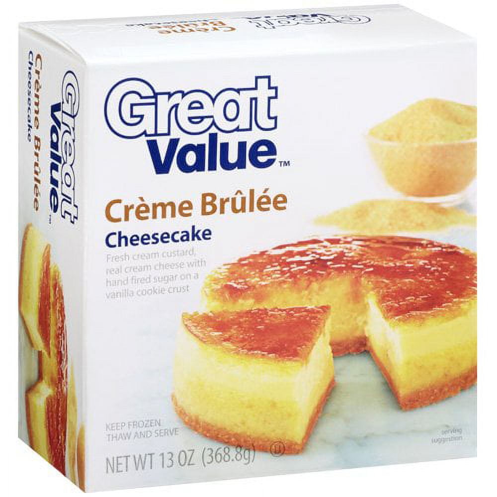 Great Value Creme Brulee Cheesecake, 13 oz (Frozen)