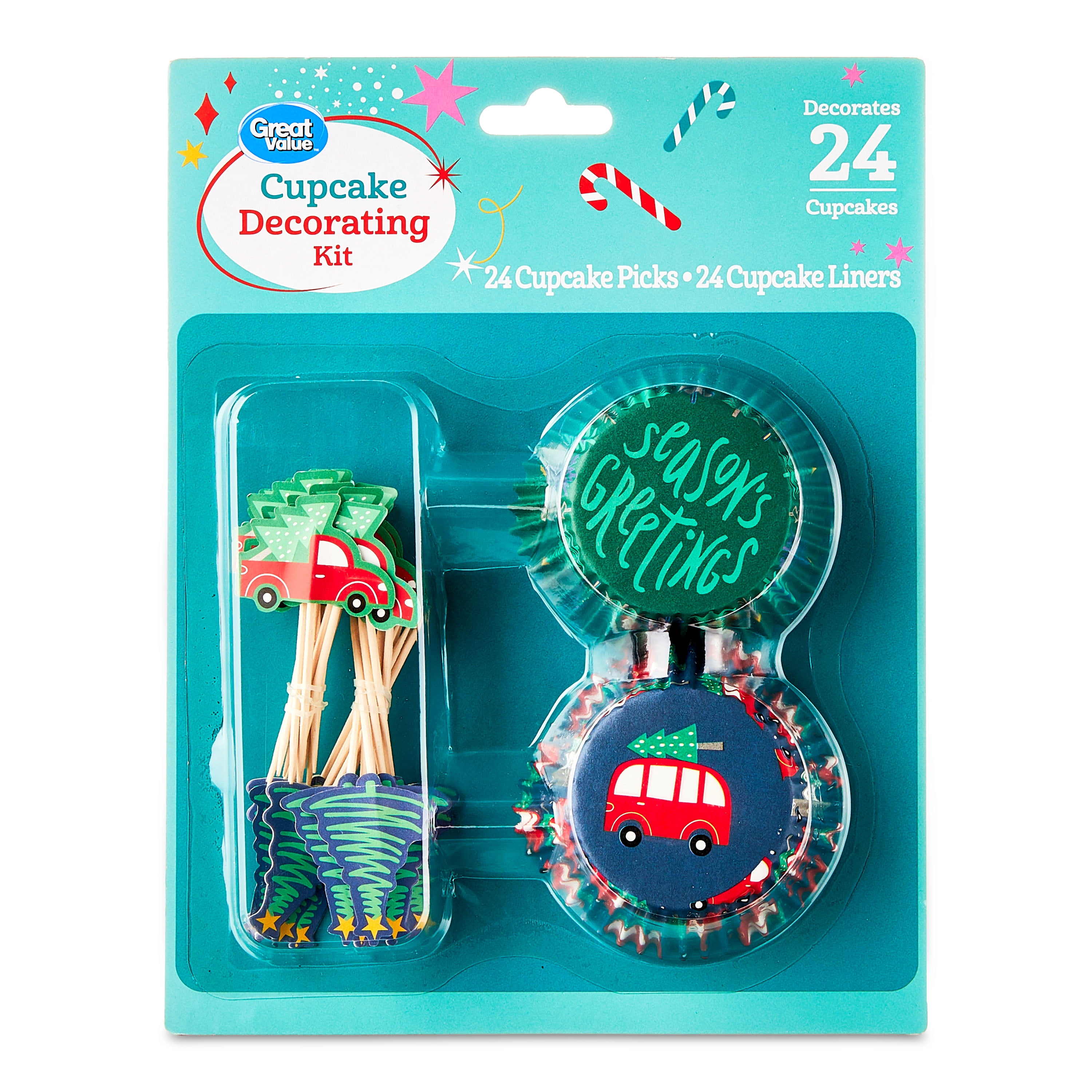 Great Value Cupcake Decorating Kit, 48 Pieces