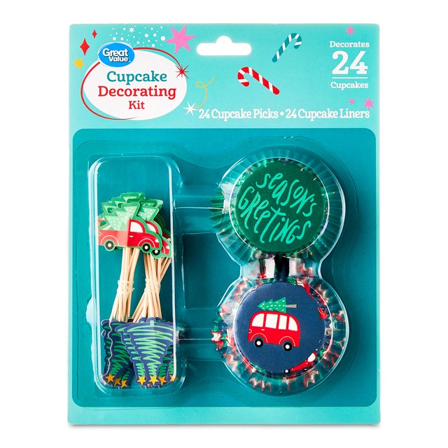 Great Value Cupcake Decorating Kit, 48 Pieces