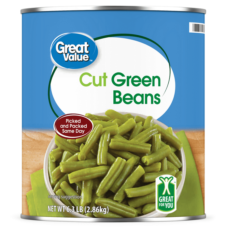 Great Value Cut Green Beans, 101 oz - Walmart.com