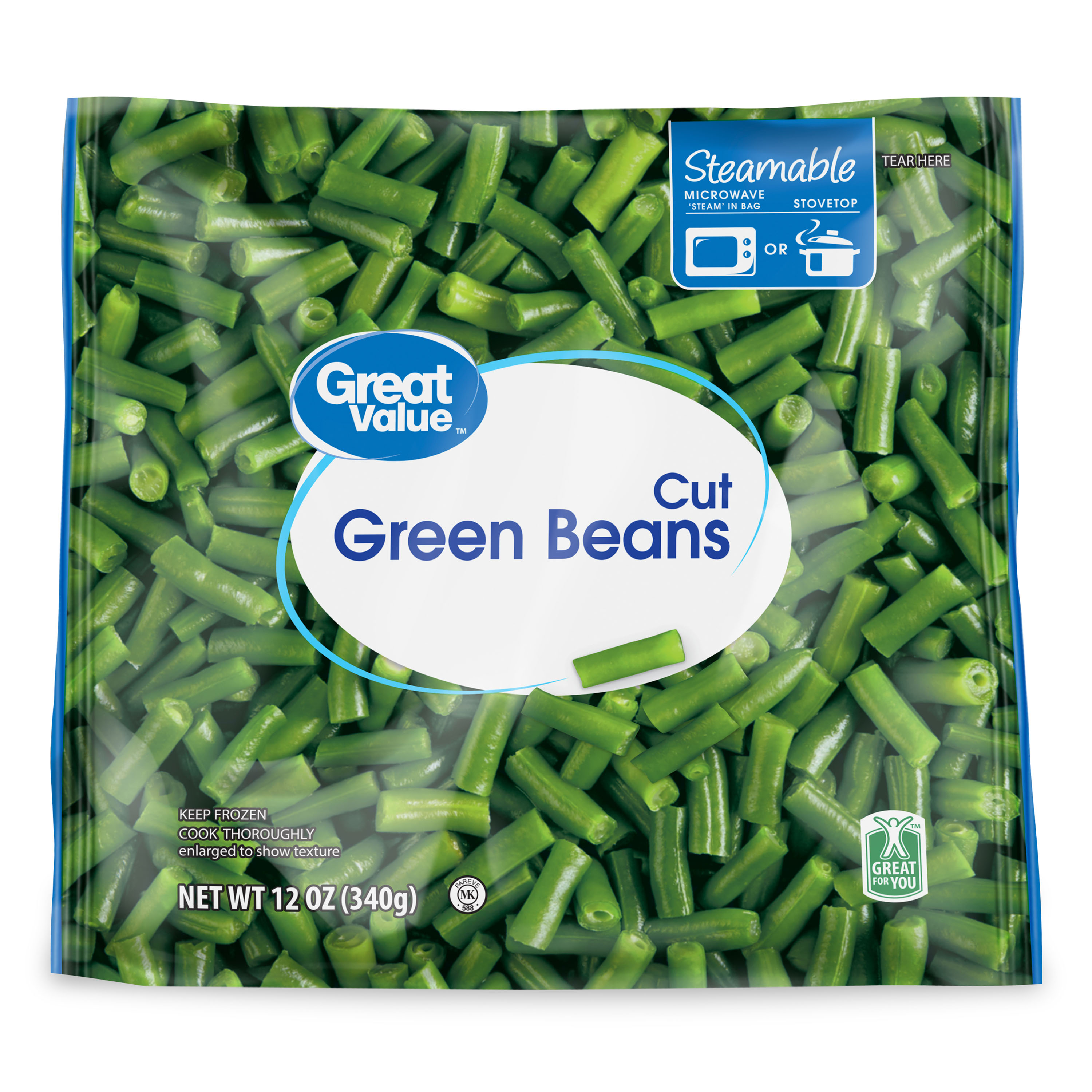 Great Value Cut Green Beans, 12 oz Bag (Frozen) - image 1 of 8