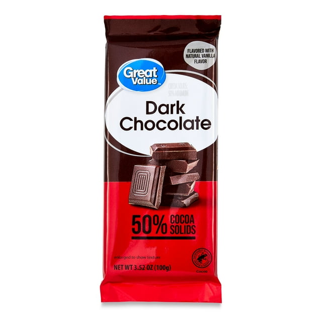 Great Value Dark Chocolate Bar, 3.52 oz - Walmart.com