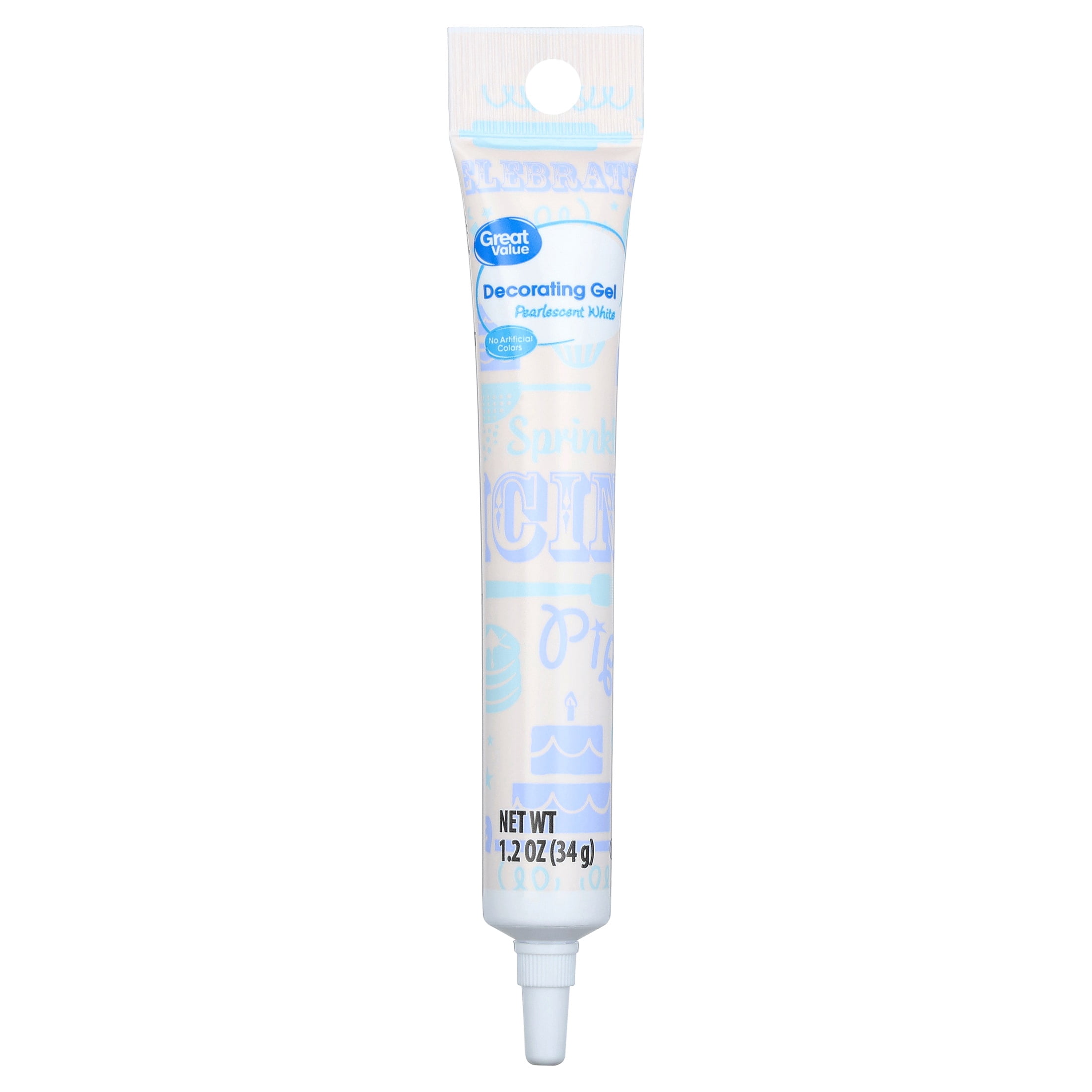 Great Value Decorating Gel, Pearlescent White, 1.2 oz