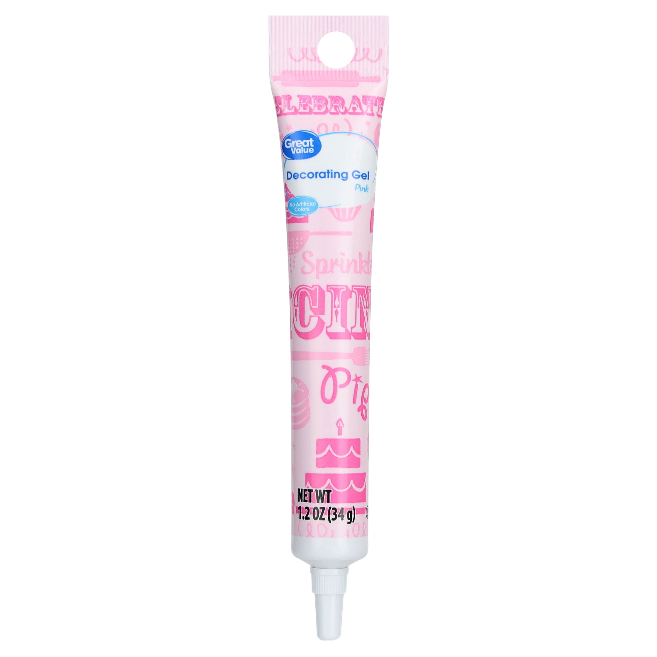 Great Value Decorating Gel, Pink, 1.2 oz