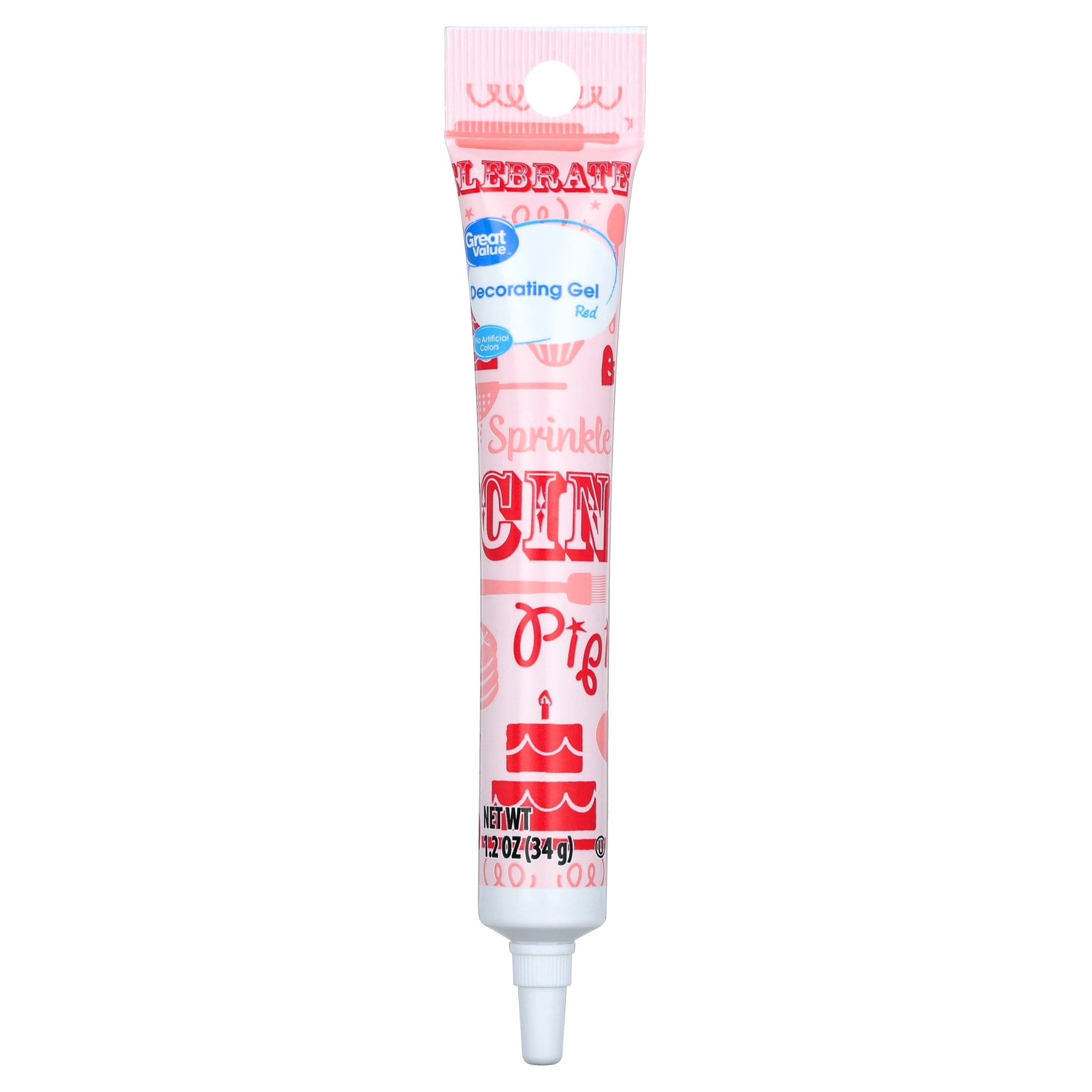 Great Value Decorating Gel, Red, 1.2 oz