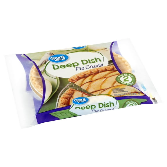 Great Value Deep Dish 9-inch Pie Crusts, 16 oz, 2 Pack