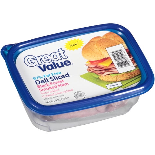 Great Value Deli Sliced Smoked Black Forest Ham, 9 Oz.