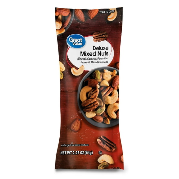 Great Value Deluxe Mixed Nuts, 2.25 oz