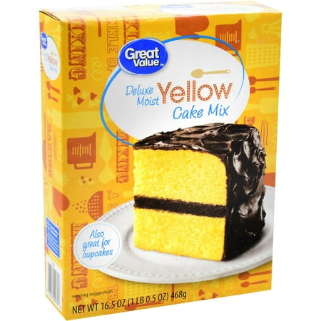 Great Value Deluxe Moist Yellow Cake Mix, 16.5 oz